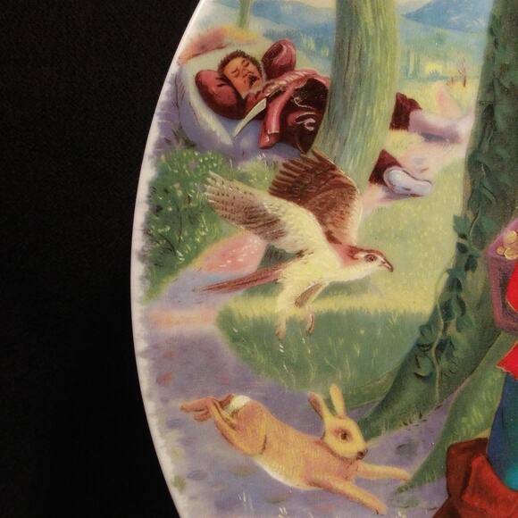 Vintage Limoges Collector Plate Tom Thumb-Le Petit Poucet Perrault Quellier - Picture 2 of 14